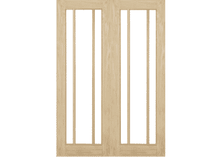 Lincoln Glazed Oak Rebated Pair Internal Doors