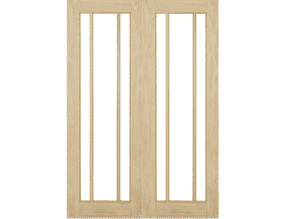 Lincoln Glazed Oak Rebated Internal Door Pairs