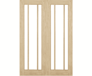 Lincoln Glazed Oak Rebated Internal Door Pairs