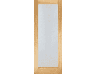 Mexicano Oak Pattern 10 - Clear Glass Prefinished Internal Doors by LPD