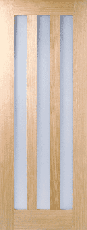 Utah Oak 3L - Clear Glass Prefinished Internal Doors