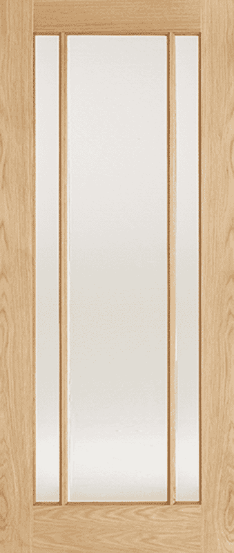 Lincoln Oak 3 Light - Clear Glass Prefinished Internal Doors by LPD