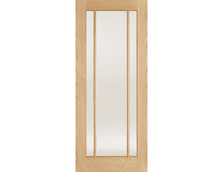 Lincoln Oak 3 Light - Clear Glass Prefinished Internal Doors by LPD