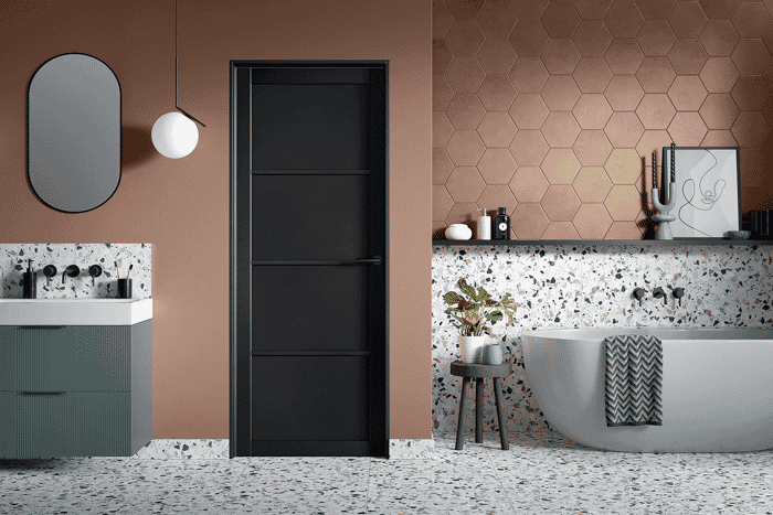686x1981x35mm (27") Soho Solid Black Door