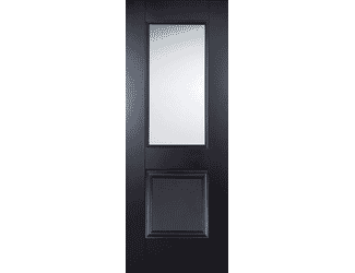 Arnhem Black 1L/1P - Clear Glass Internal Doors