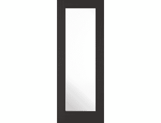 Black - Diez Style Clear Glass Prefinished Internal Doors