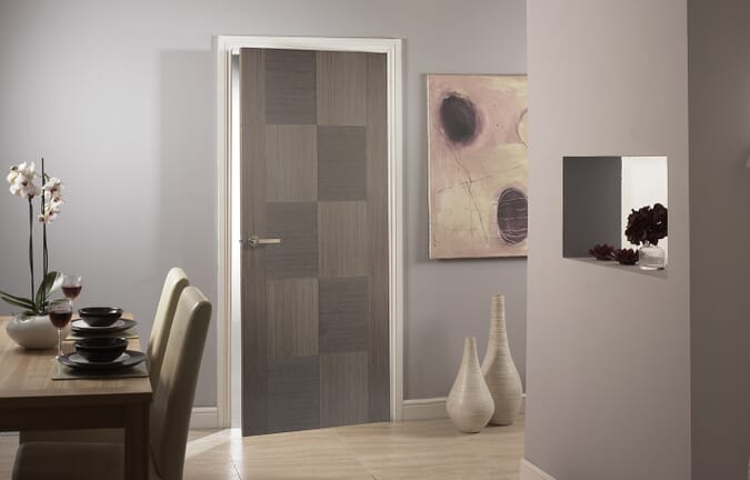 1981 x 686 x 44mm (27") Apollo Choco Grey - Prefinished  FD30 Fire Door