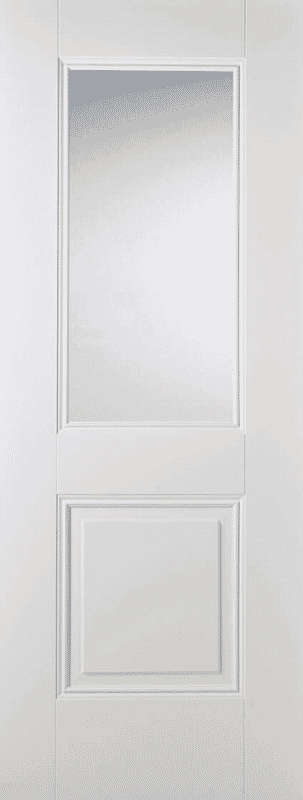 Arnhem White 1L/1P - Clear Glass Internal Doors