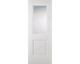 Arnhem White 1L/1P - Clear Glass Internal Doors