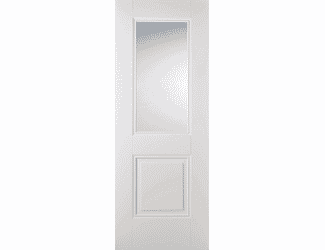 Arnhem White 1L/1P - Clear Glass Internal Doors