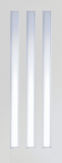 Utah White 3 Light - Clear Glass Internal Doors