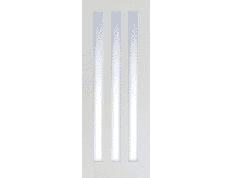 Utah White 3 Light - Clear Glass Internal Doors