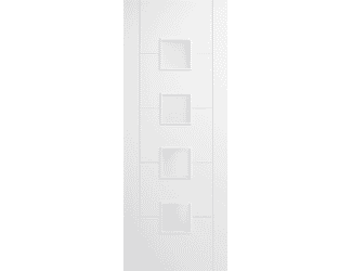 Vancouver White 4 Light Small - Frosted Glass Internal Doors