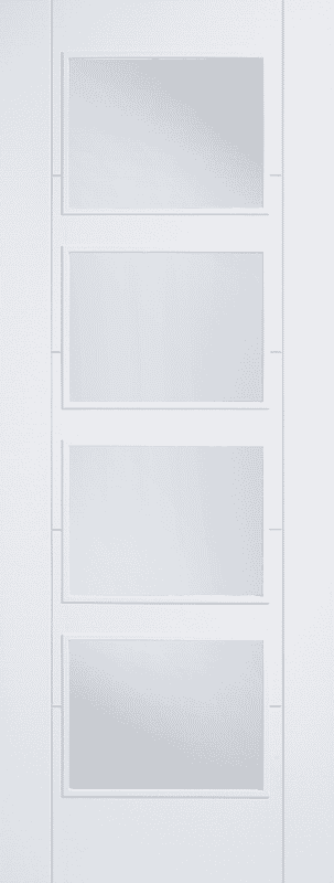 Vancouver White 4 Light - Clear Glass Internal Doors