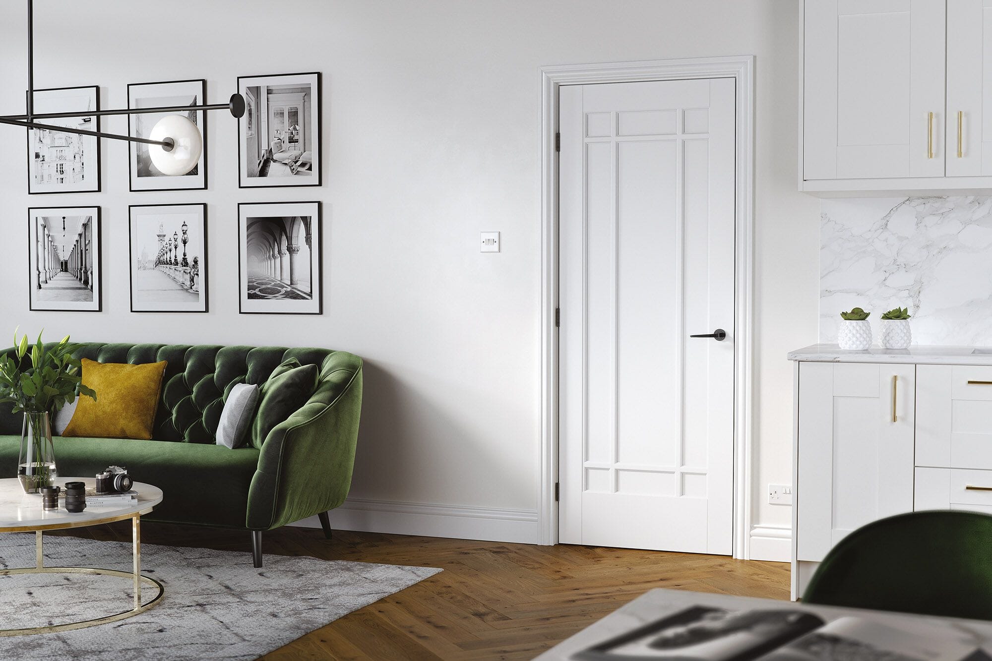 Manhattan White 9 Panel Internal Doors
