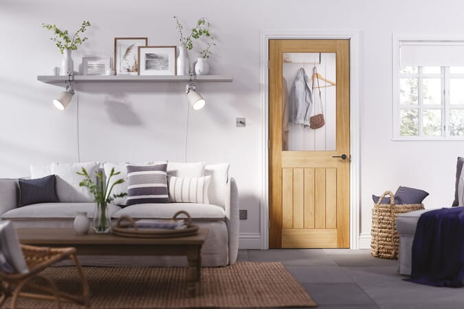2040 x 626 x 40mm Belize Oak 1L - Prefinished  Internal Door