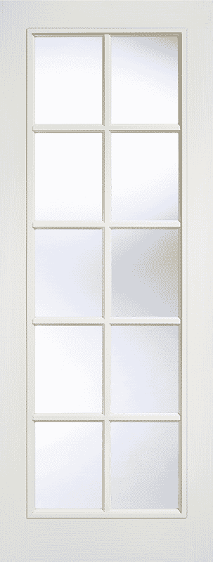 Textured SA 10L Glazed White Internal Doors