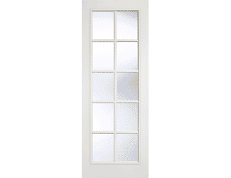 Textured SA 10L Glazed White Internal Doors