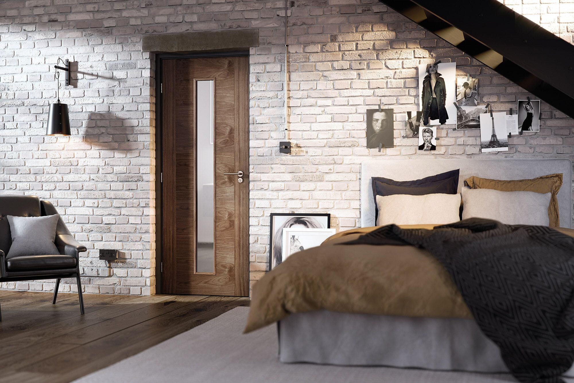 Sofia Walnut - Glazed Prefinished Internal Doors