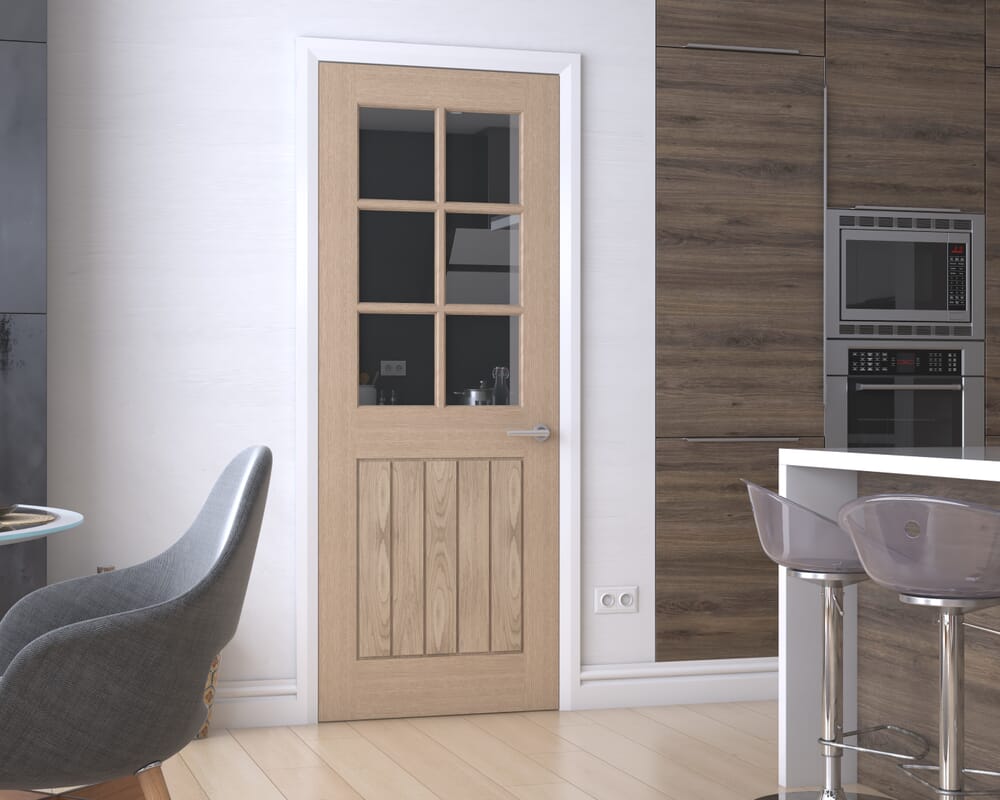 1981 x 838 x 35mm (33") Mexicano Oak 6L - Prefinished Internal Doors