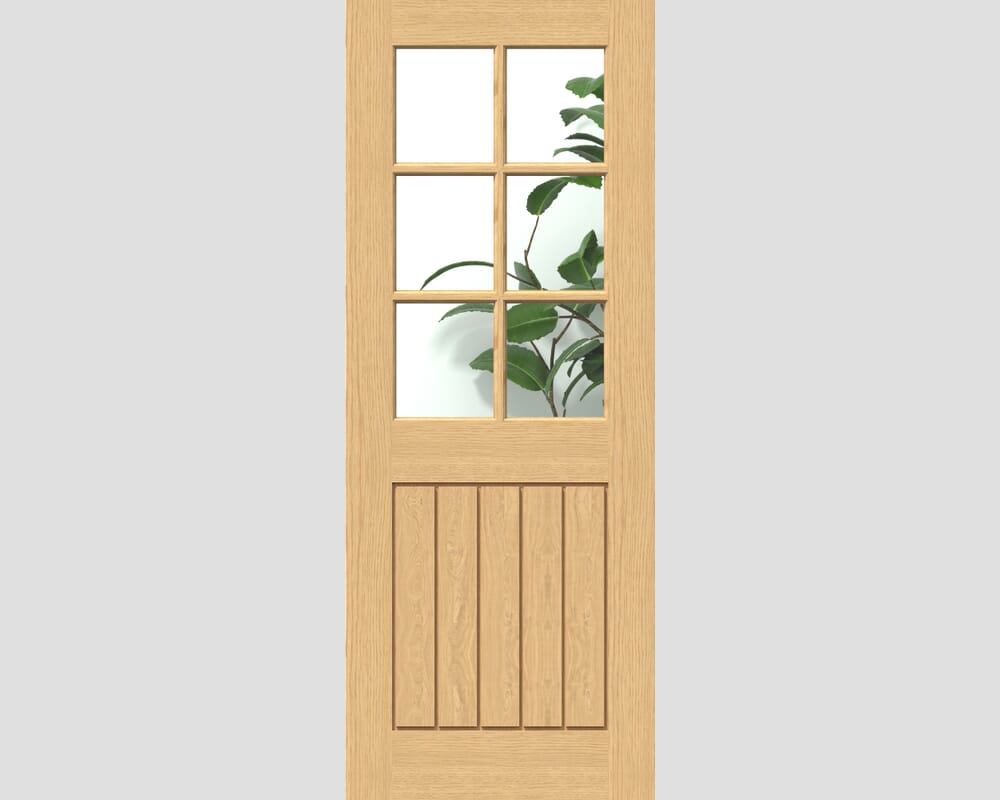 1981 x 838 x 35mm (33") Mexicano Oak 6L - Prefinished Internal Doors