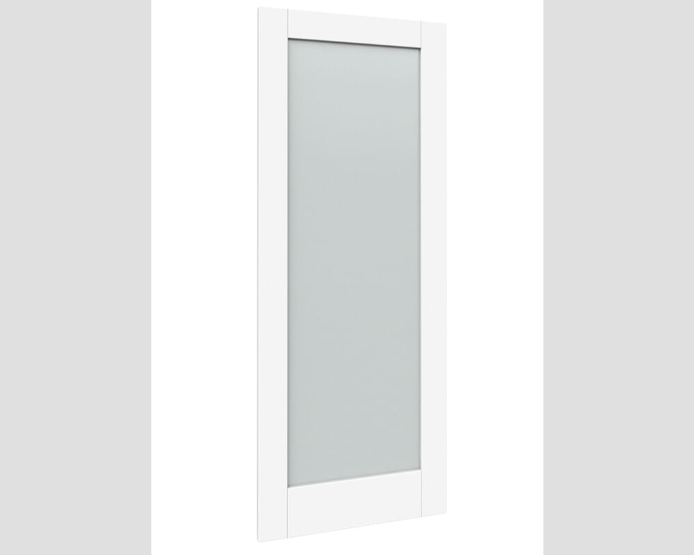 1981 x 381 x 35mm (15") Shaker Glazed White - Frosted Internal Doors