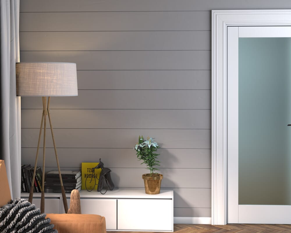 1981 x 381 x 35mm (15") Shaker Glazed White - Frosted Internal Doors
