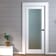 White Primed Shaker 1 Lite Frosted Glazed