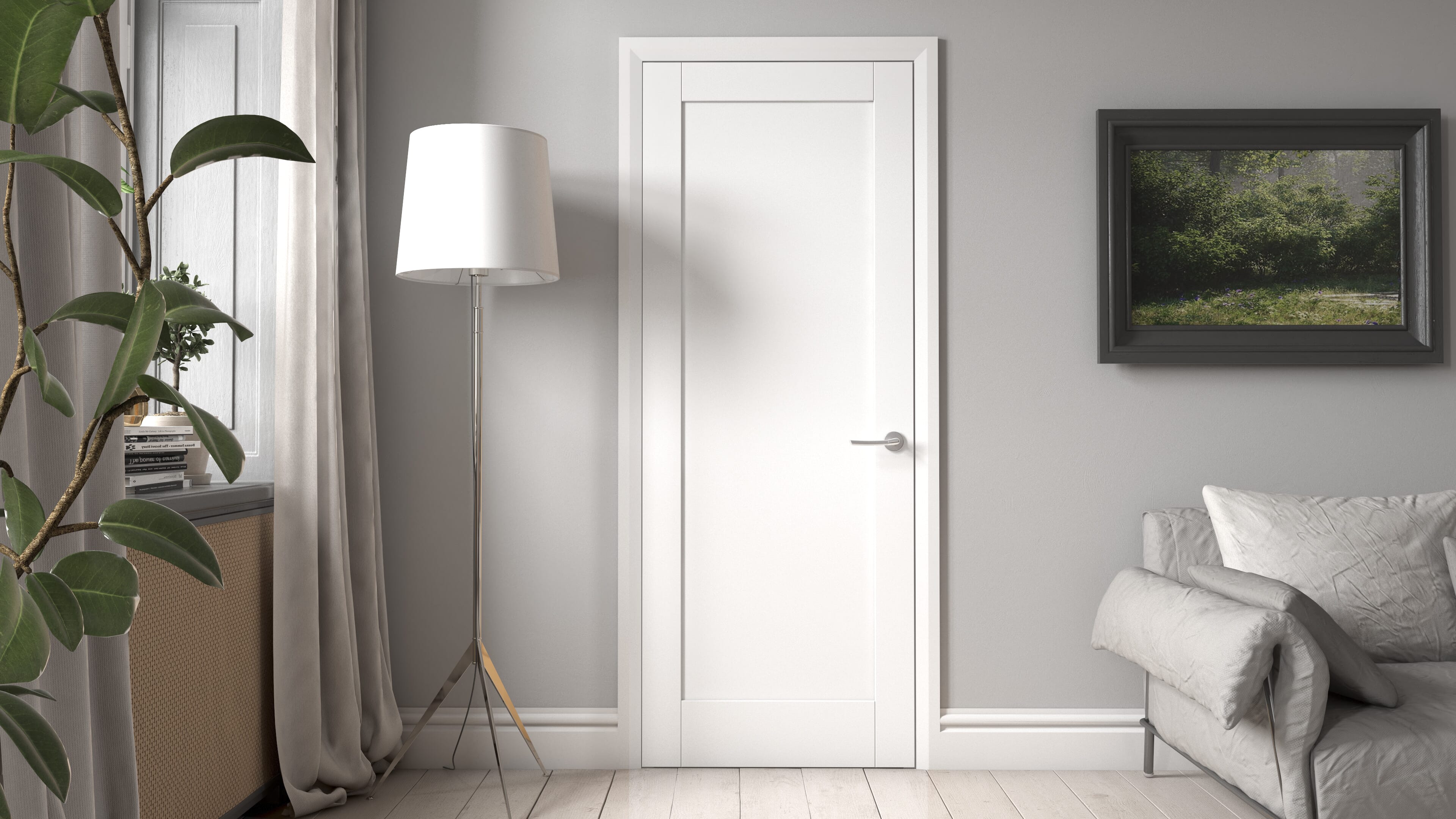 1981 x 610 x 35mm (24") White Shaker 1 Panel Internal Doors
