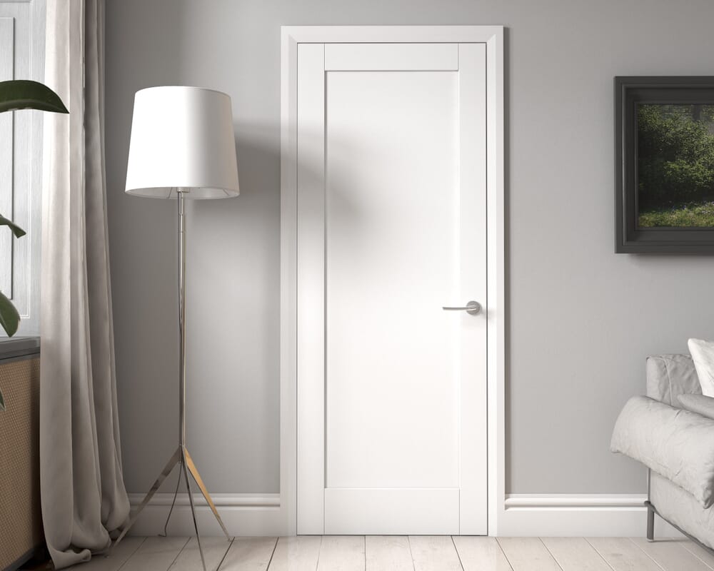 1981 x 610 x 35mm (24") White Shaker 1 Panel Internal Doors