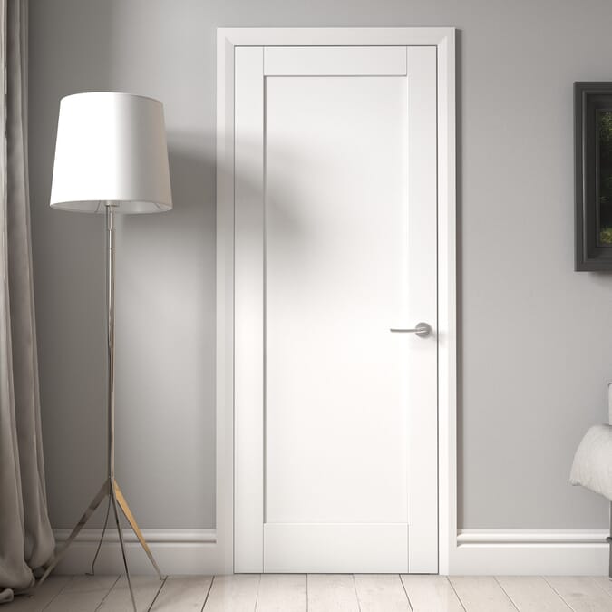 White Shaker 1 Panel