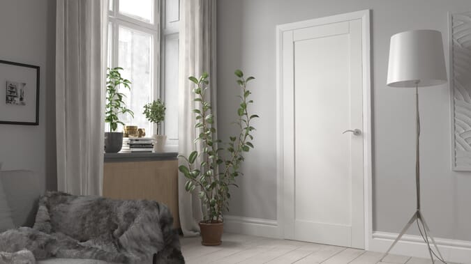 2032 x 813 x 35mm (32") White Shaker 1 Panel Internal Door