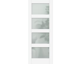 White Shaker 4L Frosted Glass Internal Doors