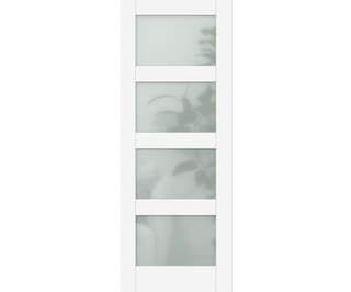 White Shaker 4L Frosted Glass Internal Doors