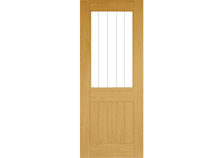 Ely Oak (1L Half) - Clear Glazed Internal Doors