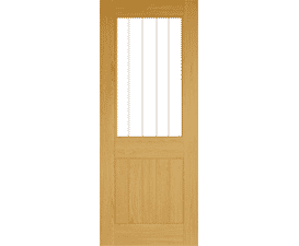 Ely Oak (1L Half) - Clear Glazed Internal Doors