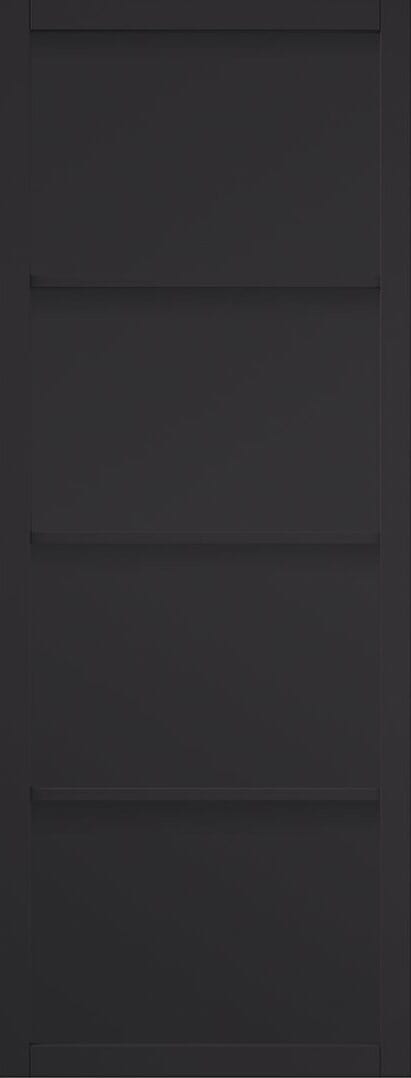 Slimline Black Shaker 4 Panel Internal Doors