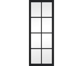 Slimline Black Shaker 8L Clear Glazed Internal Doors