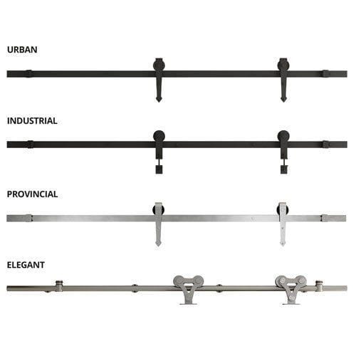 Framed, Ledged and Braced Clear Glazed - Sliding Barn Door