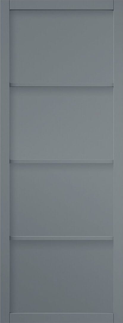 Slimline Grey Shaker 4 Panel Interior Door