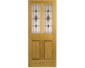 Malton Oak - Smoked Abe-Leaded Glass Internal Doors