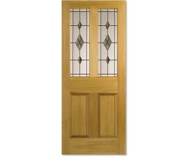 Malton Oak - Smoked Abe-Leaded Glass Internal Doors