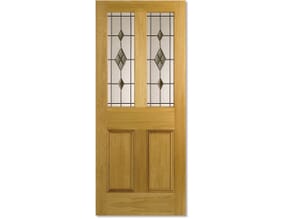 Malton Oak - Smoked Abe-Leaded Glass Internal Doors