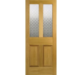 Malton Screenprint Glazed Oak Internal Doors