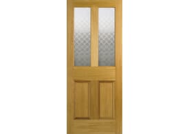 813x2032x35mm Malton Screenprint Glazed Oak Internal Doors