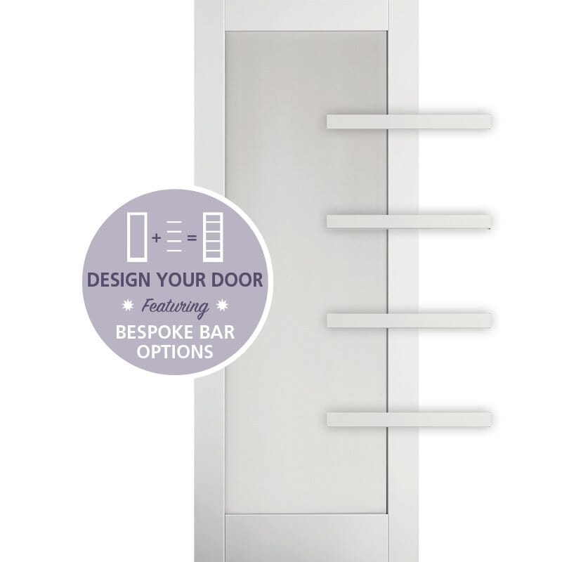 Moda White Clear Glazed Customisable Internal Door