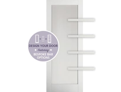 Moda White Shaker 1l Clear Glazed Internal Door Image