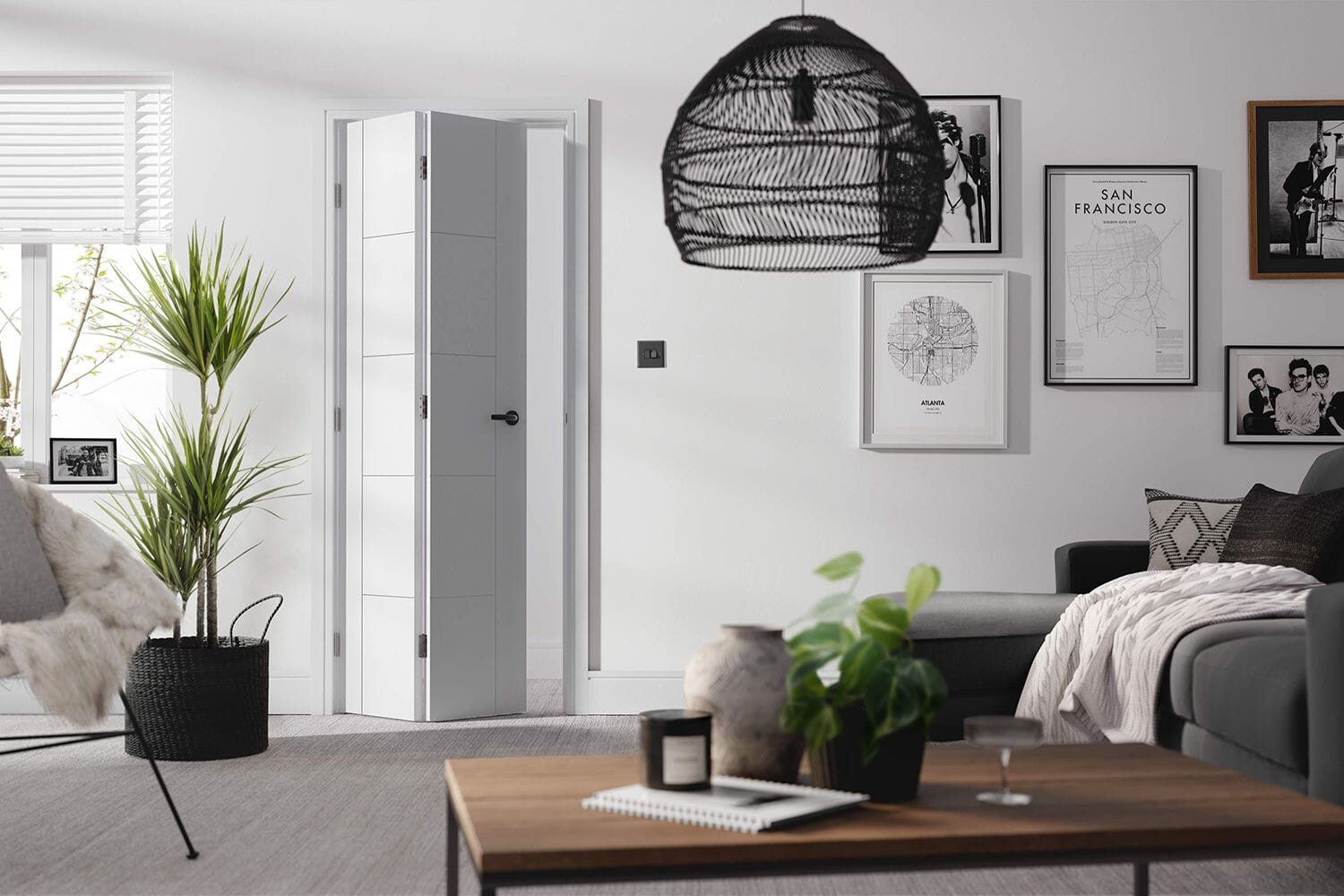 Vancouver White Bi-Fold Internal Door