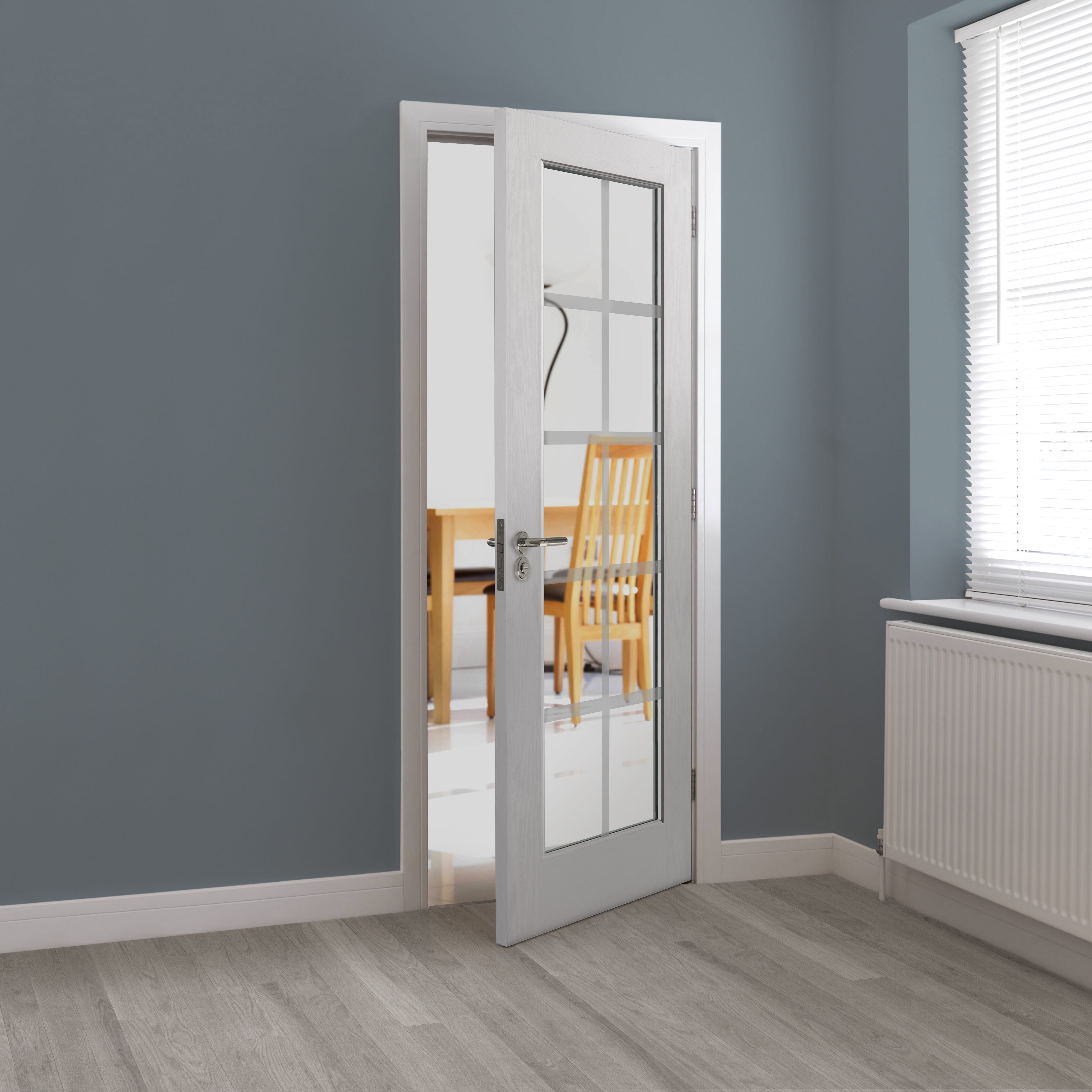 White Decca Glazed Internal Doors at Vibrant Doors