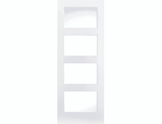 White Shaker 4 Light - Clear Glass Internal Doors